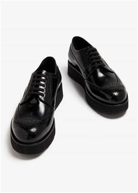 prada burgundy brogues street style|Brushed leather derby brogues .